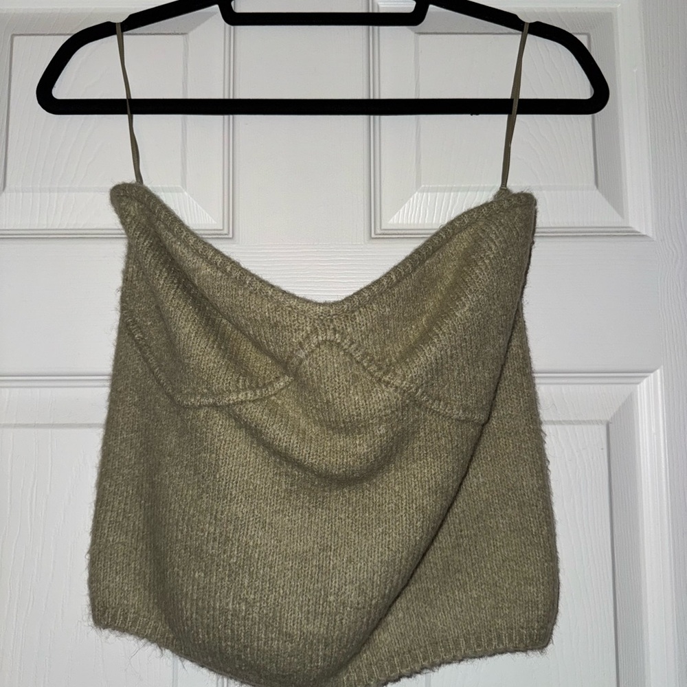 Zara knit strapless top